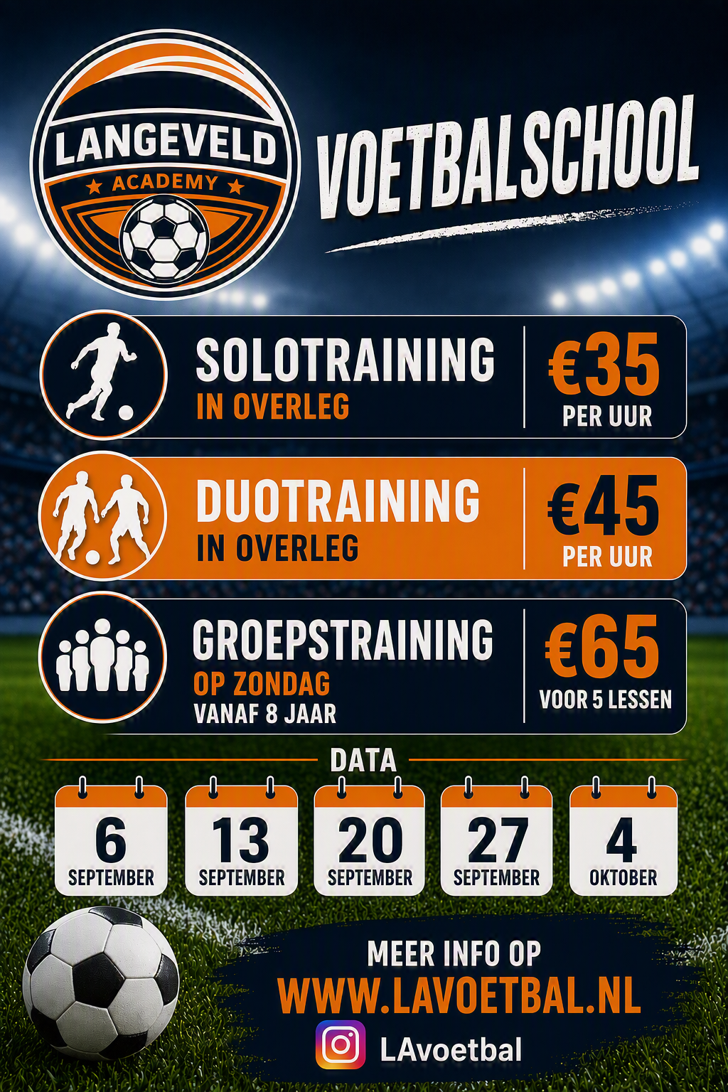 LA Voetbalschool promotieposter